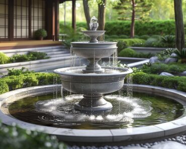 Intégration des fontaines dans les jardins de style japonais