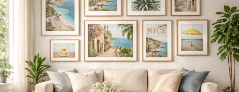 Exposez vos œuvres avec des galeries murales style Nice et encadrements sur mesure Exposez vos œuvres avec des galeries murales style Nice et encadrements sur mesure