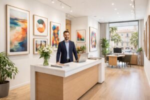 Galerie et services d&rsquo;encadrement pour décoration de bureaux avec œuvres d&rsquo;art contemporain à Nice