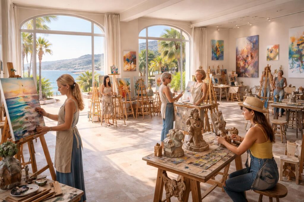 Les femmes artistes niçoises avec peinture, sculpture et galeries d’art contemporain sur la Côte d’Azur