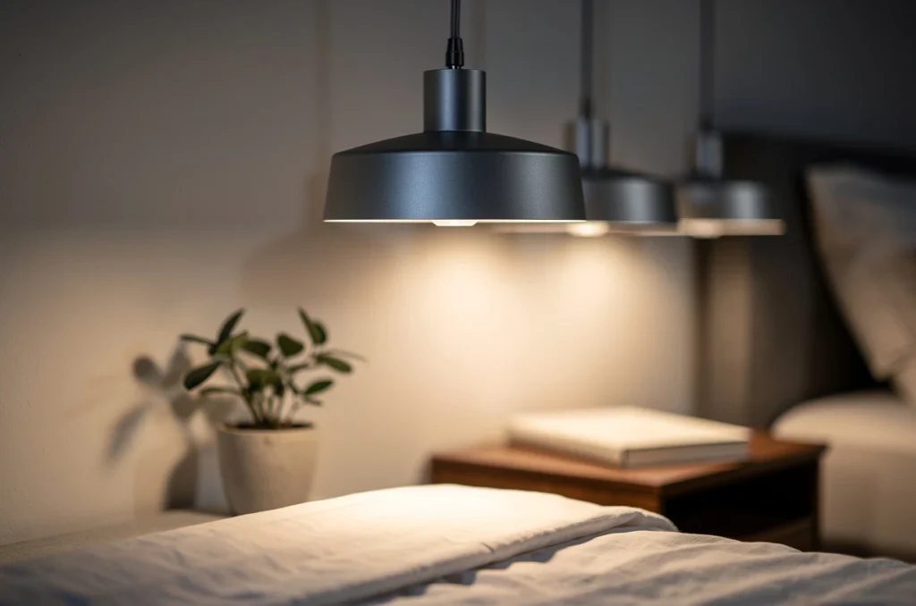 La polyvalence d’une lampe de chevet suspendue : du bouton on/off au variateur d’intensité lumineuse