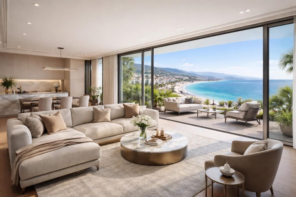 Acheter un appartement avec vue sur baie des Anges à Nice et prestations luxueuses en centre