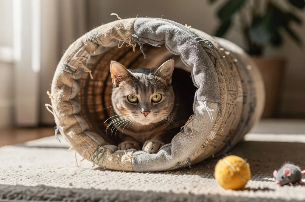 Tunnel pour chat : l’essentiel pour le bien-être de votre chat