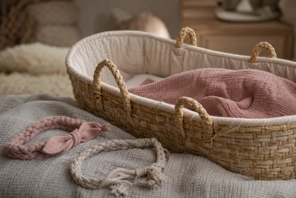 À la découverte des accessoires bébé : tresses tour et couffins